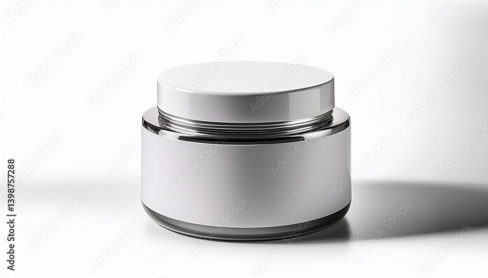 white cosmetic container isolated on white background with shadow unbranded jar container with no text for cosmetology and dermatology skincare concepts jar container for facial moisturisers white cosmetic container isolated on white background with shadow unbranded jar container with no text for cosmetology and dermatology skincare concepts jar container for facial moisturisers