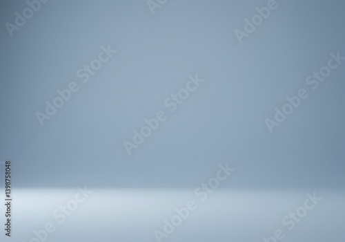 Empty studio background light blue gradient for product photography