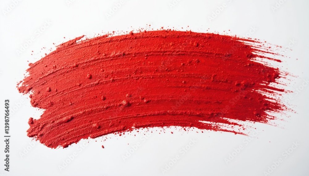 Vibrant red brush stroke on white background. Artistic element ideal for creative design, decoration, banner, headline. Vermilion texture. Red ink shape, hand-drawn grunge effect for your design. Vibrant red brush stroke on white background. Artistic element ideal for creative design, decoration, banner, headline. Vermilion texture. Red ink shape, hand-drawn grunge effect for your design.