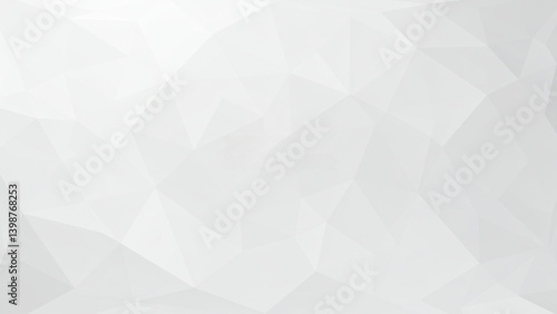 Minimalistic and abstract white polygon textured background featuring geometric shapes with a clean and modern design