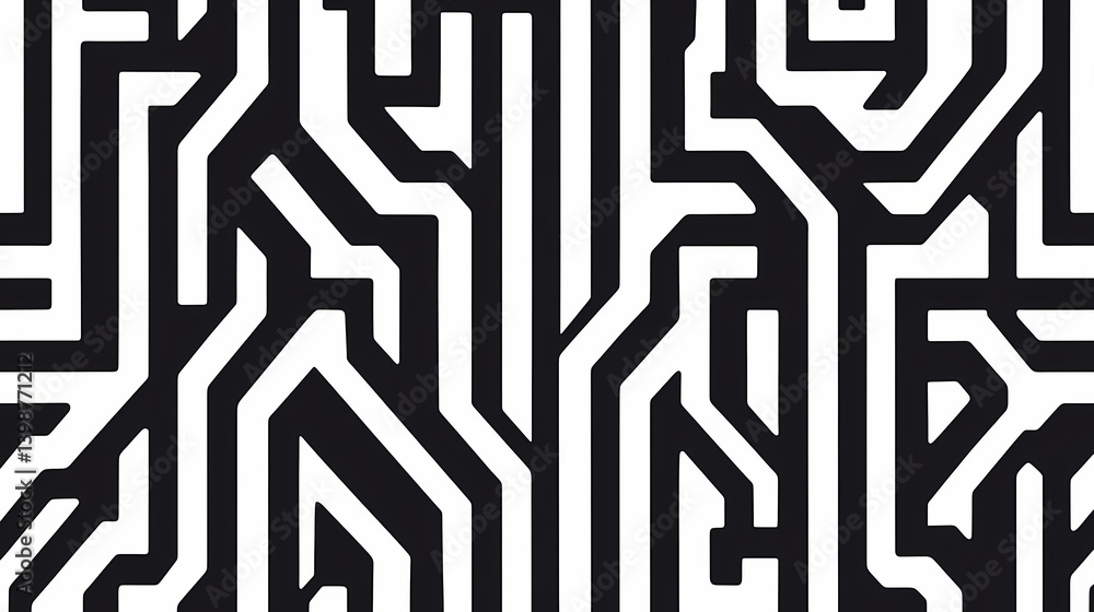 Abstract black and white geometric lines background pattern texture design template modern digital art wallpaper concept. Forbidden Mark. Illustration Abstract black and white geometric lines background pattern texture design template modern digital art wallpaper concept. Forbidden Mark. Illustration