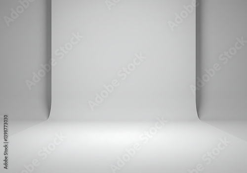 White studio background for product photography and video production