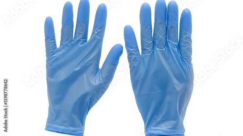 Wallpaper Mural Pair of light-blue nitrile disposable gloves. Torontodigital.ca