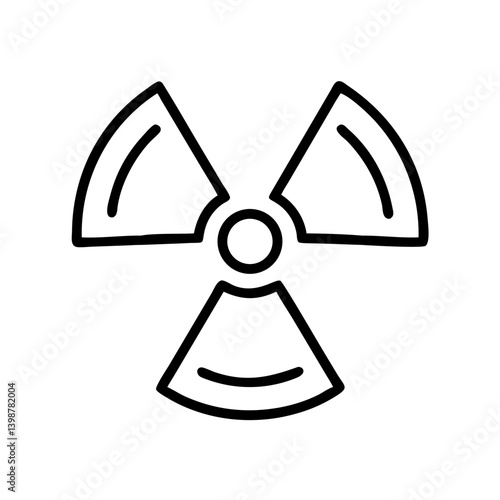 Radiation symbol outline icon  