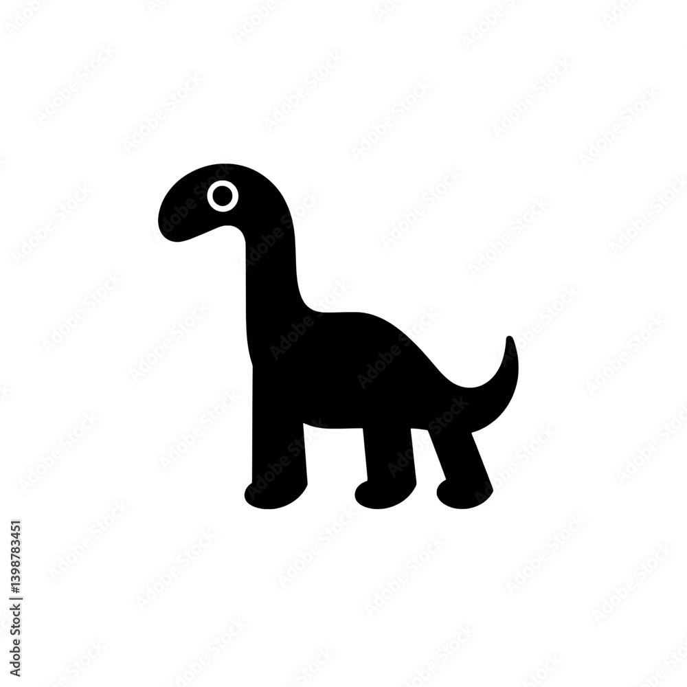 Obraz premium Creative dinosaur logo design featuring minimalist black and white vector style for branding purposes