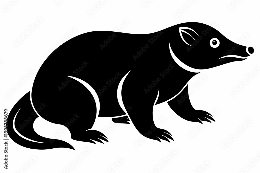 mole silhouette line art vector illustration with a white background mole silhouette line art vector illustration with a white background