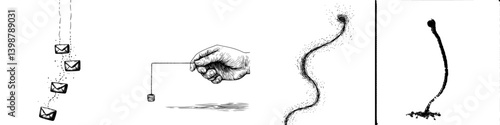 Artistic representation of communication, interaction, and growth in a conceptual design