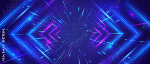 Futuristic Game Interface. Space Or High Speed Concept