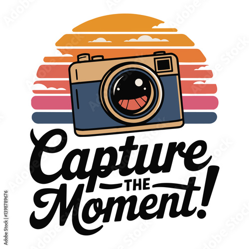 Capture the Moment T Shirt Design Camera Retro