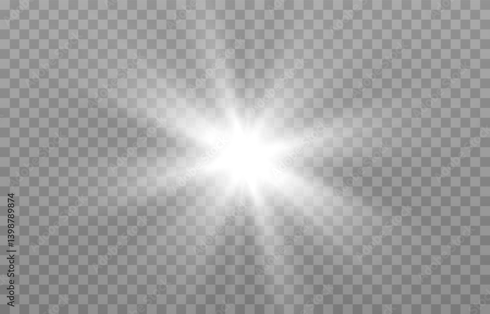 Vector light on isolated transparent background. Sun, rays of light png. Magic glow, golden light png. Vector light on isolated transparent background. Sun, rays of light png. Magic glow, golden light png.