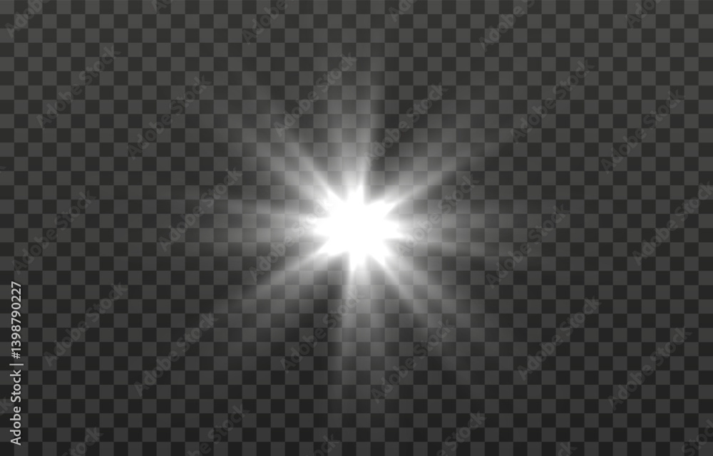 Vector light on isolated transparent background. Sun, rays of light png. Magic glow, golden light png. Vector light on isolated transparent background. Sun, rays of light png. Magic glow, golden light png.