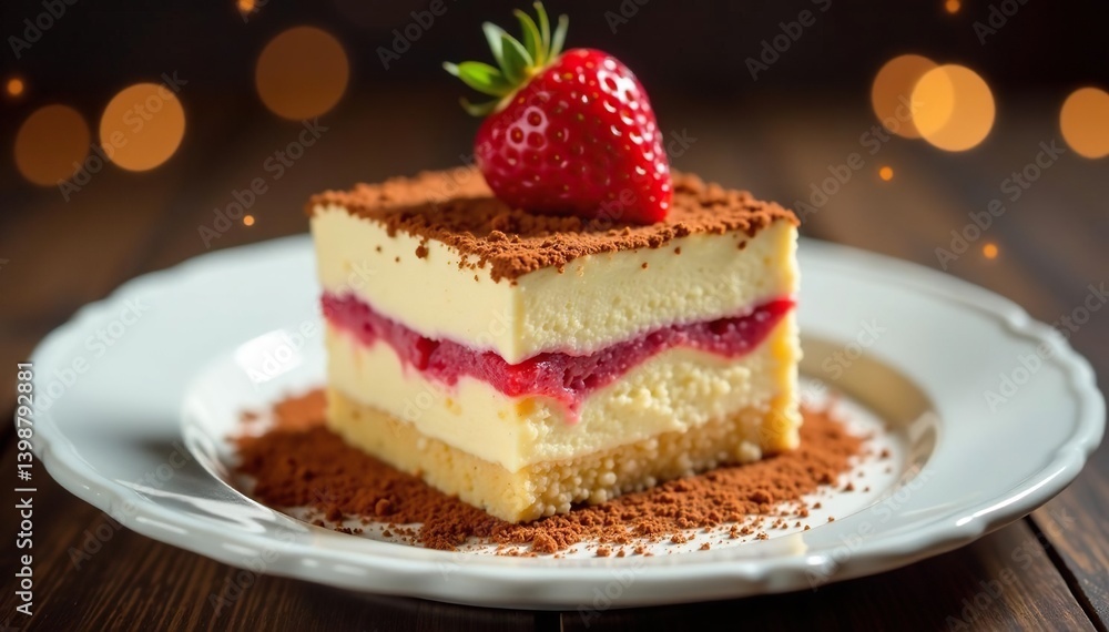 Individual tiramisu portion, cocoa dusted, elegant presentation , italian, stock photo, treat Individual tiramisu portion, cocoa dusted, elegant presentation , italian, stock photo, treat
