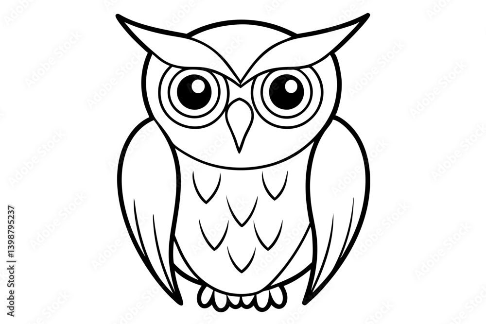 owl silhouette line art vector illustration with a white background owl silhouette line art vector illustration with a white background