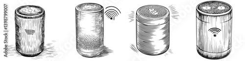 Explore how smart speakers have evolved in design and functionality in modern households with innovative technology solutions