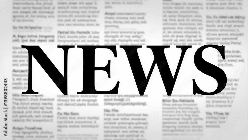 Obraz premium Abstract newspaper in a fluid shape.