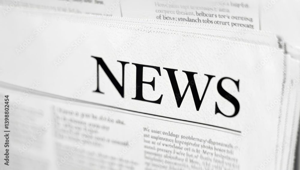 Obraz premium Abstract newspaper in a fluid shape.