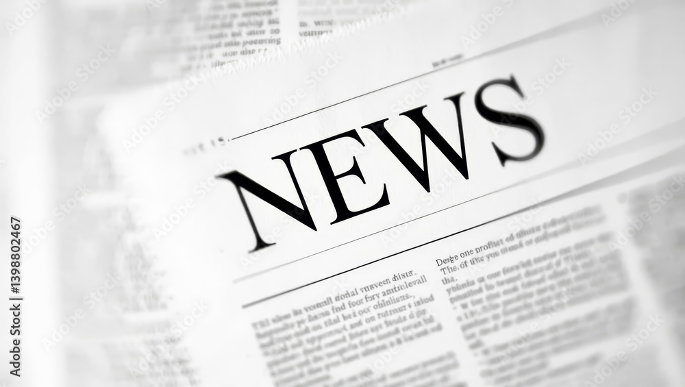 Obraz premium Abstract newspaper in a fluid shape.