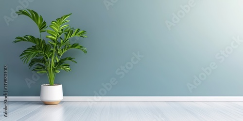 Obraz na płótnie Indoor plant arrangement modern living room photography minimal aesthetic eye-level home decor concept w salonie