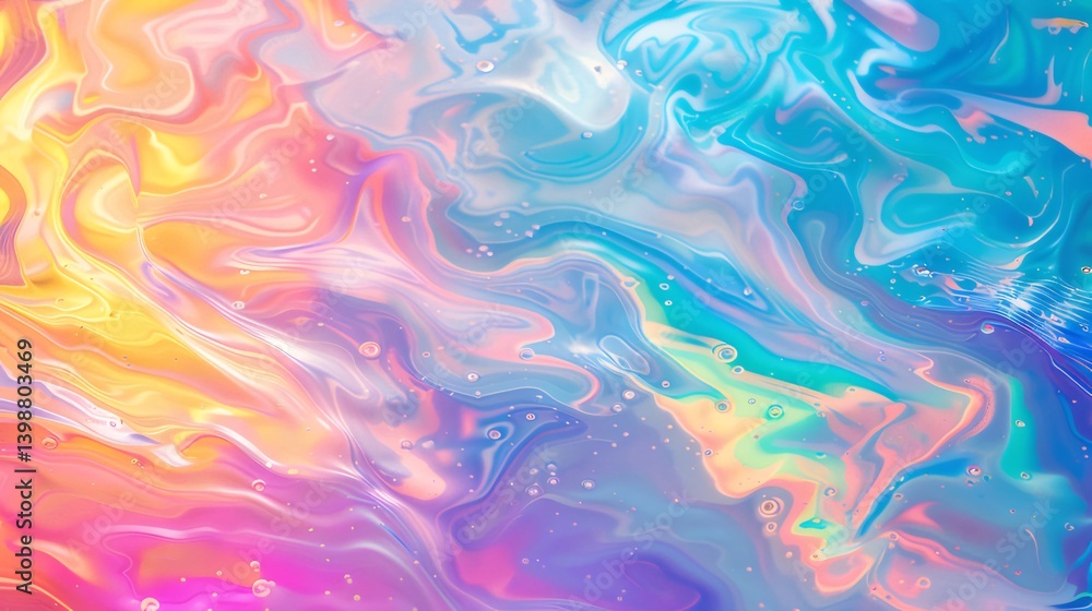 Vibrant Abstract Composition of Flowing Colorful Swirls Creating a Dynamic Liquid Background with Iridescent Tones Vibrant Abstract Composition of Flowing Colorful Swirls Creating a Dynamic Liquid Background with Iridescent Tones