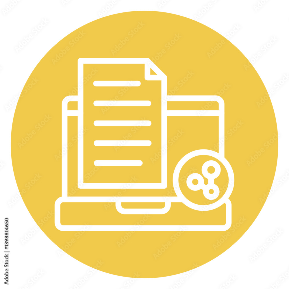 Minimalist Line Art Content Sharing Circular Icon Minimalist Line Art Content Sharing Circular Icon