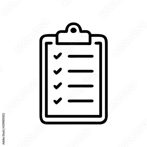 checklist ícone de prancheta com lista de verificação e marcas de seleção para conceito de design de organização e gerenciamento de tarefas svg