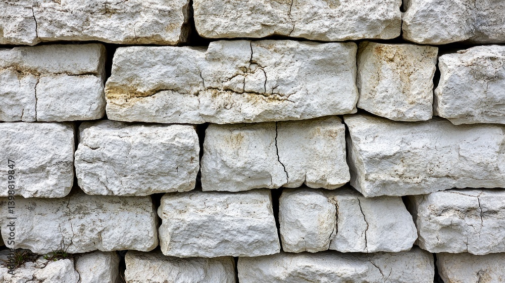 Obraz premium Aged white stone wall