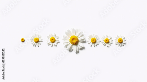 daisies on white background