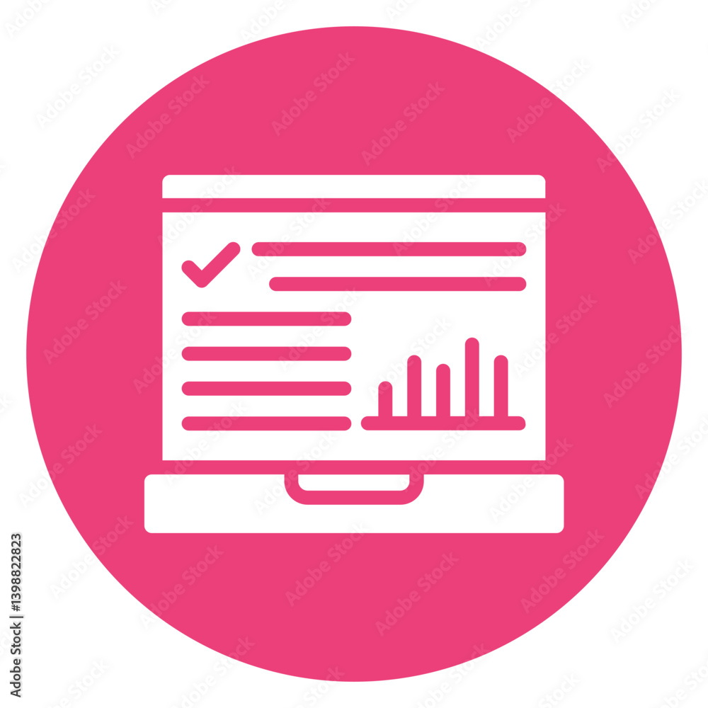 Bold Glyph Online Report Circular Icon Bold Glyph Online Report Circular Icon