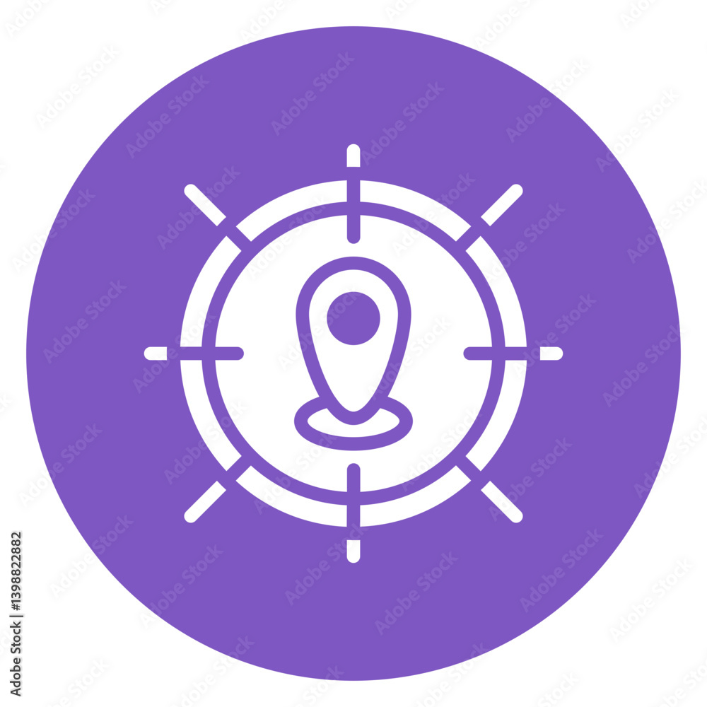 Bold Glyph Target Location Circular Icon Bold Glyph Target Location Circular Icon