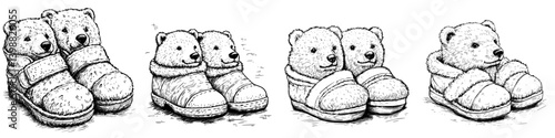 Cute bear slippers designed for comfort and style in a cozy home setting during winter months