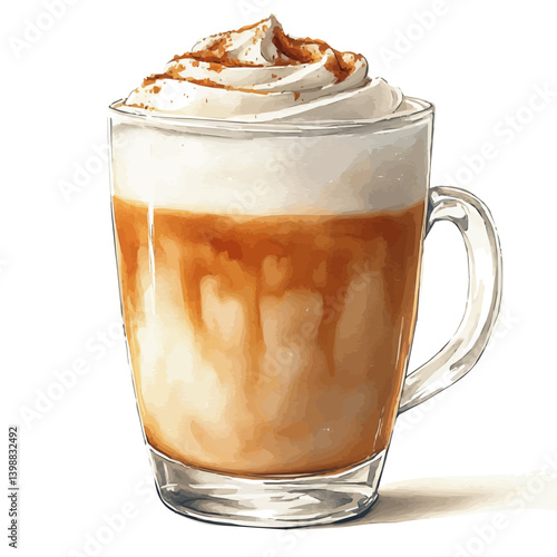 Salep, watercolor vector, isolated on a white background.