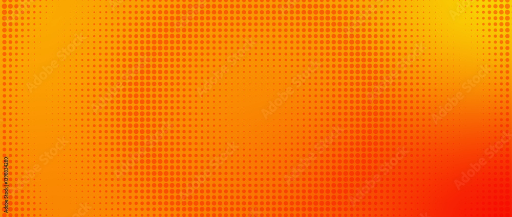 Orange and yellow background with halftone dot pattern elements. Abstract grunge brush background. retro comic concept for your graphic design, banner or poster Orange and yellow background with halftone dot pattern elements. Abstract grunge brush background. retro comic concept for your graphic design, banner or poster