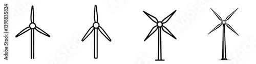 Wind turbine designs showcasing various styles and concepts in renewable energy production