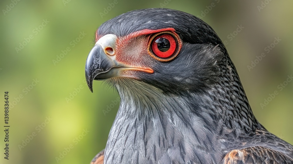 Fototapeta premium Close-up of a raptor's head, sharp focus on details