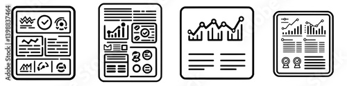 Detailed analysis of statistical reports featuring graphs and data visualizations from a business meeting