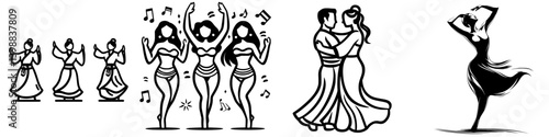 Elegant dance performances showcasing diverse styles and movements during a festive celebration at a vibrant cultural event