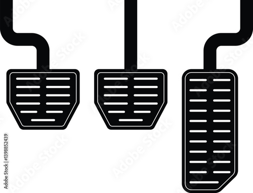 Accelerator, Break and Clutch Car Pedals Icon