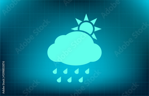 Vector icon on blue background with gradient