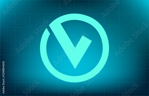 Vector icon on blue background with gradient