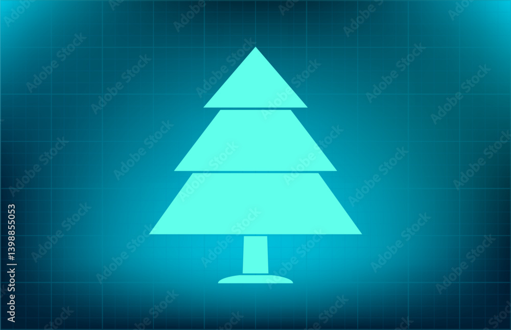 Fototapeta premium Vector icon on blue background with gradient