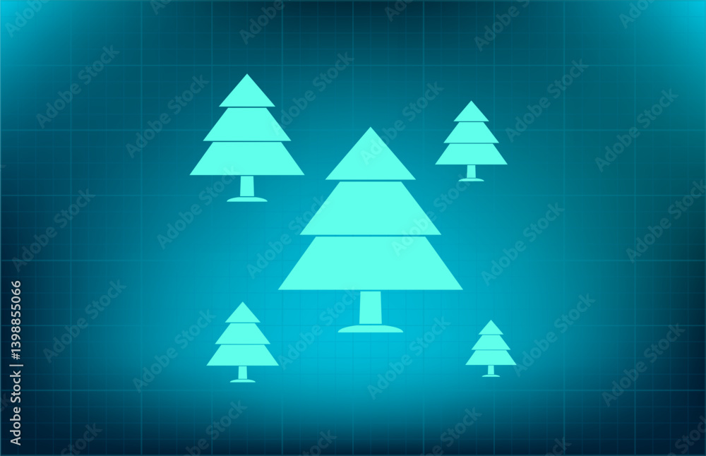 Obraz premium Vector icon on blue background with gradient