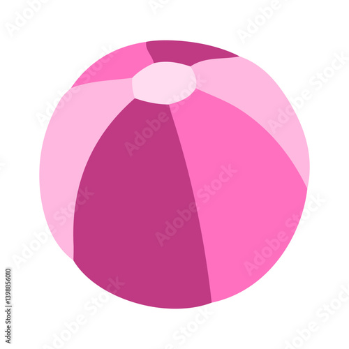 Colorful beach ball ready for summer fun