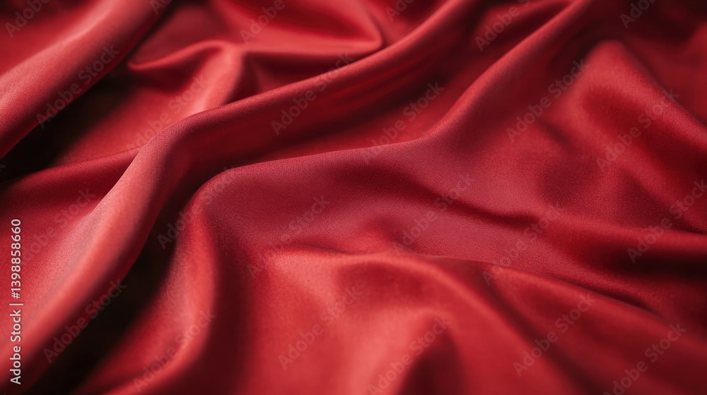 Red silk satin fabric texture shiny smooth and elegant background Red silk satin fabric texture shiny smooth and elegant background