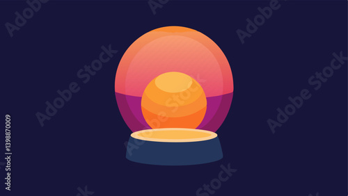 Mood Light Lamp A cozy lamp that changes colors based on desired mood settings. The illustration shows warm light emitting from a soft rounded base conveying tranquility and