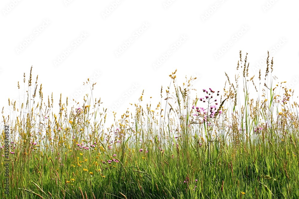 Lush meadow greenery white backdrop
Lush meadow greenery white backdrop