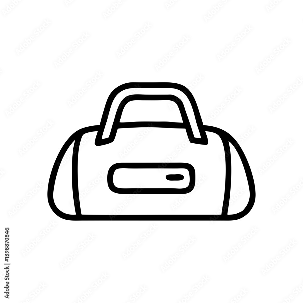Duffle bag icon, vector Duffle bag icon, vector