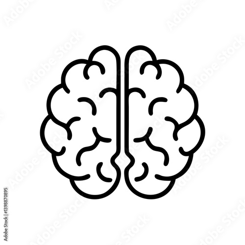 Brain icon, vector
