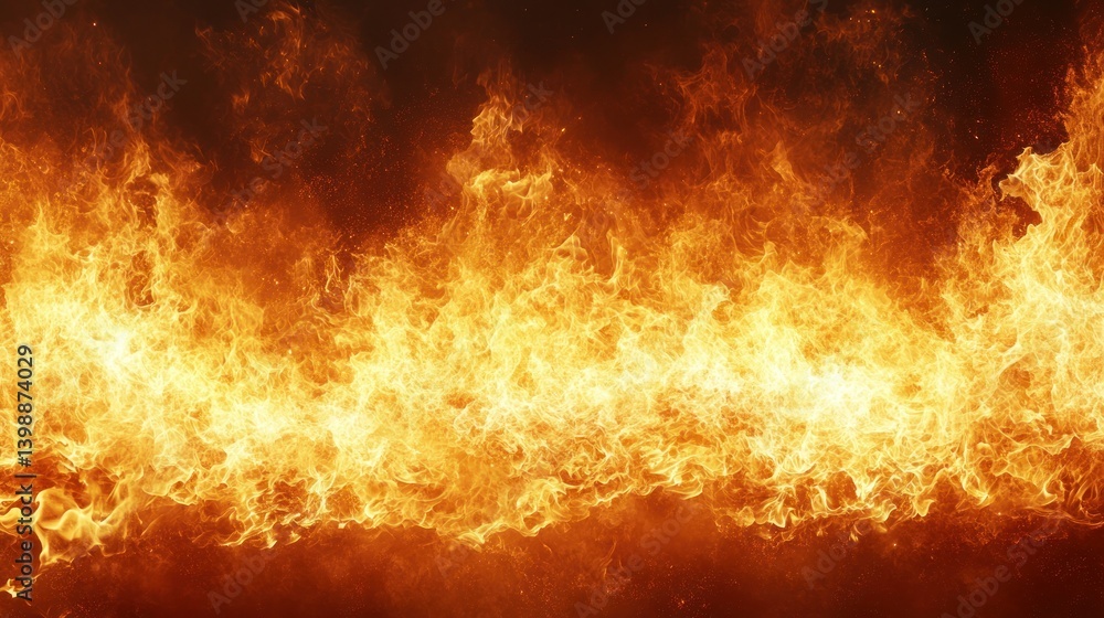 Fiery flames engulfing the frame Fiery flames engulfing the frame