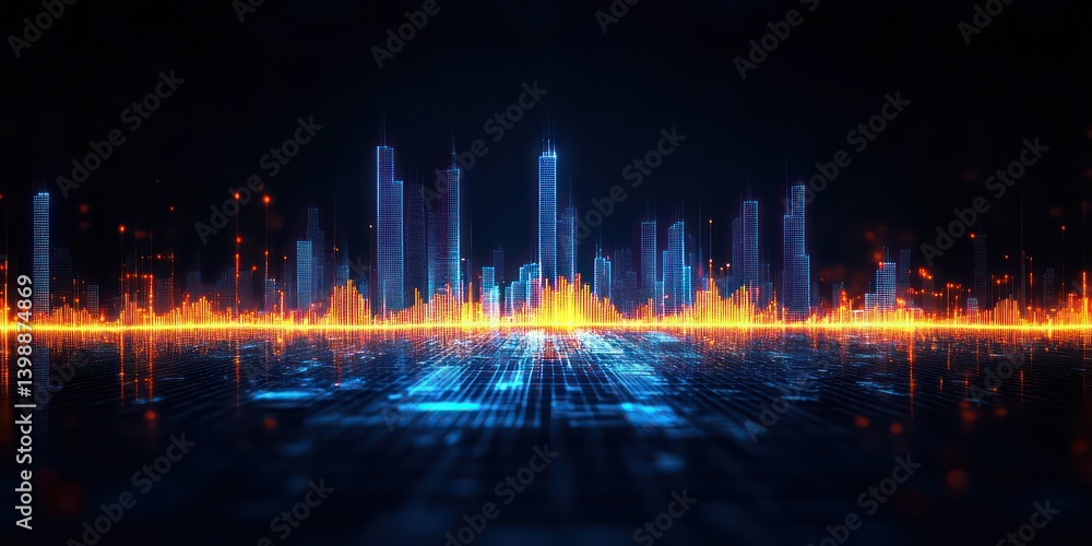 a futuristic city with bright lights, creating an abstract and technological aesthetic, reflecting an interconnected world, wallpaper background a futuristic city with bright lights, creating an abstract and technological aesthetic, reflecting an interconnected world, wallpaper background