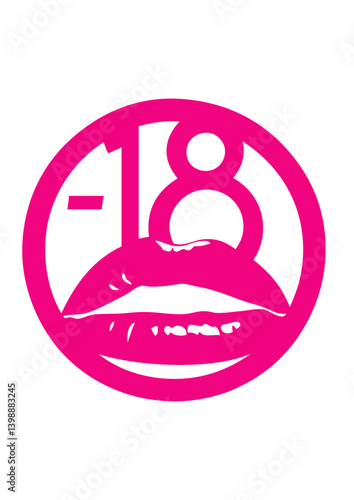 interdit moins 18 ans stop flamme feu bouche levre